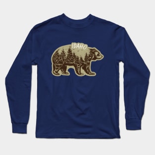 Idaho Mountain Grizzly Bear Long Sleeve T-Shirt